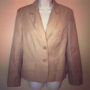 Merona tan pinstriped suit jacket